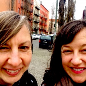proof of life selfie: Rube and Mandy on the streets of Prenzlauer Berg