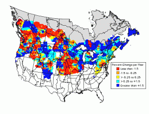 Breeding Bird Survey Distribution map of the Black-capped Chickadee from 1966-2012.http://www.mbr-pwrc.usgs.gov/bbs/tr2011/tr07350.htm