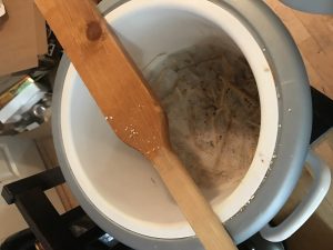 Steeping wheat and straw