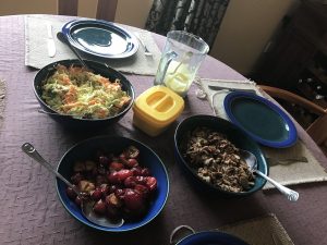 Pulled pork, homemade mayo, roasted plums, and coleslaw