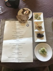 Since I couldn't go to the dinner, Lyndal and Steve brought me back a few of the little courses so I could have a taste of what the dinner was like.