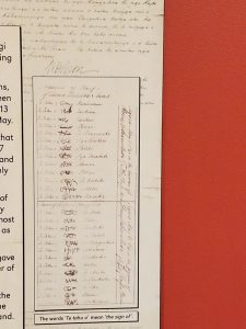 The original signatures of Maori chiefs who signed at Queen Charlotte Sound