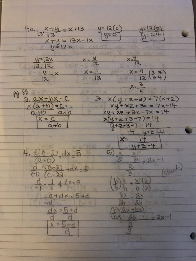 Algebra 3 homework help