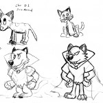 Two pure animal designs and two more of my villain, all stylized in various ways.