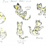 Drawings of the clouded leopard in a pure animal style.