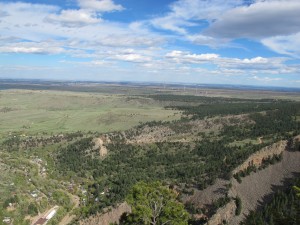 The view from the top of Swanson's Arete. On of the best views of Boulder, Denver and the Great Plains.
