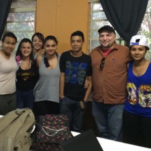 Adam Fletcher with youth teachers and program staff from a San Paulo community organization