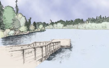 Artist's concept of the Managed Lake option (image found on page 8 of the Capitol Lake Alternatives Analysis Final Report by Herra Environmental Consultants (link to document earlier in post))