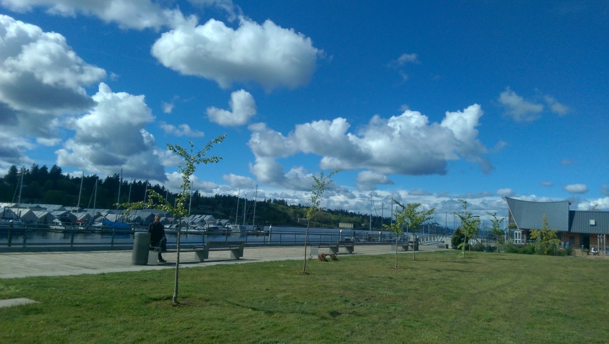 This is the pier side of the park. The weather was very nice today, I was quite lucky.