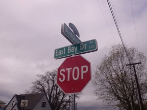 street sign by area of study